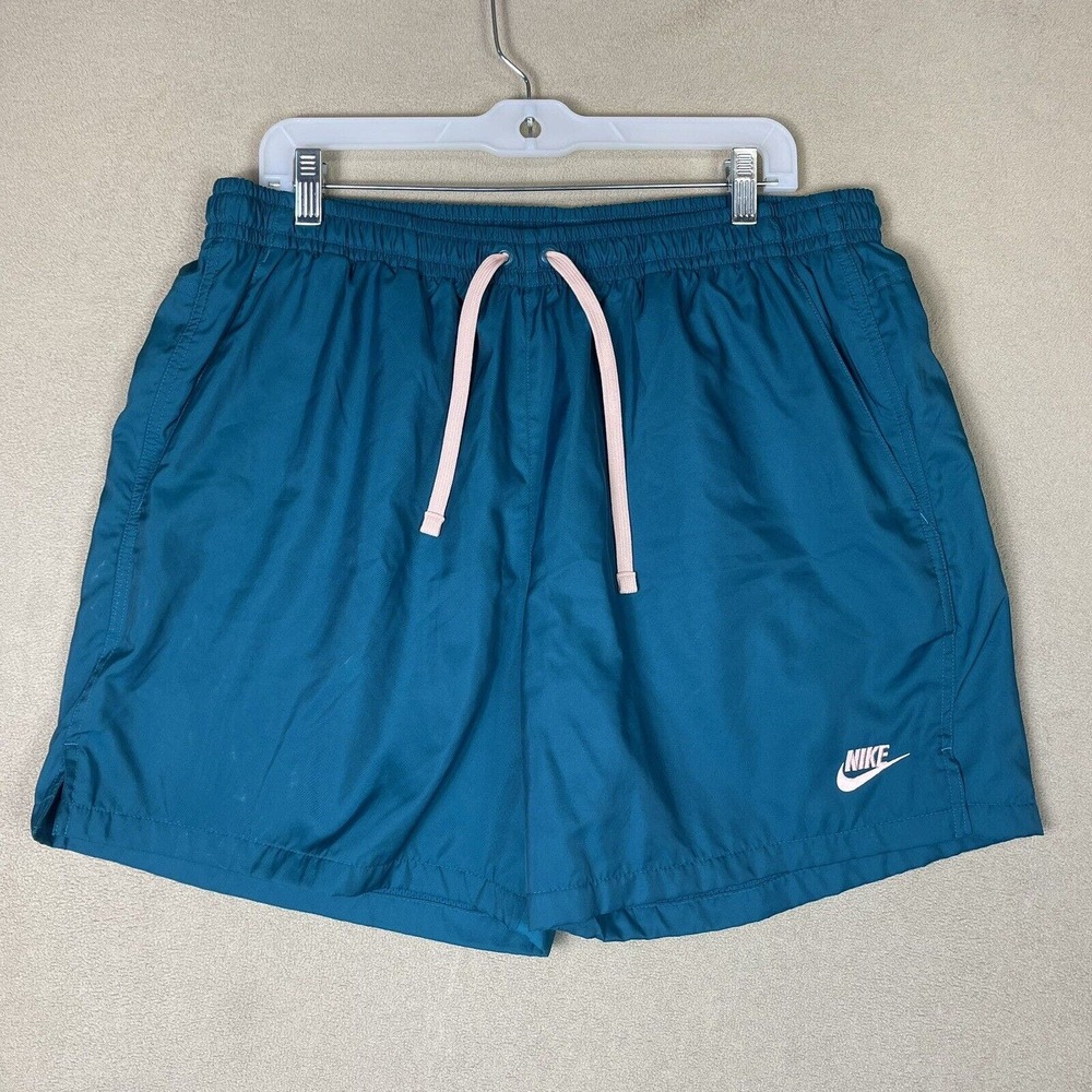 Nike Shorts Mens Extra Large Blue‎ Athletic Logo Swoosh Gym Workout Adult